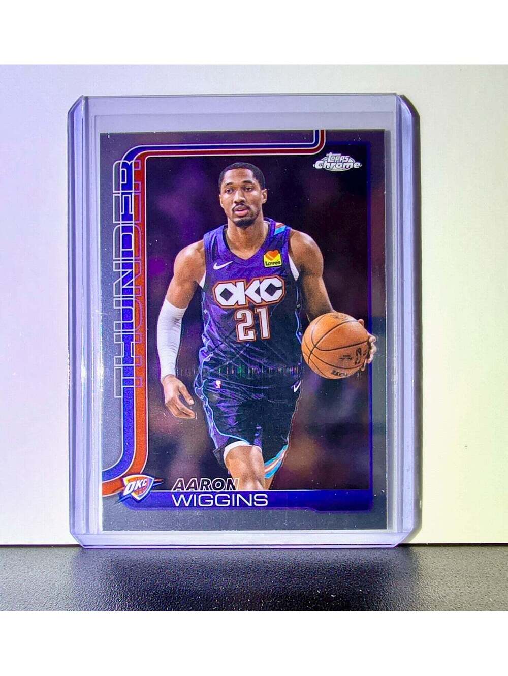 Aaron Wiggins 2025-26 NBA Topps Chrome Update #132 Card Oklahoma City Thunder